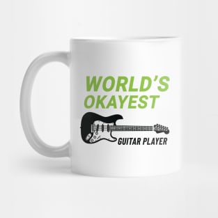 World's Okayest Guitar Player S-Style Electric Guitar Light Theme Mug